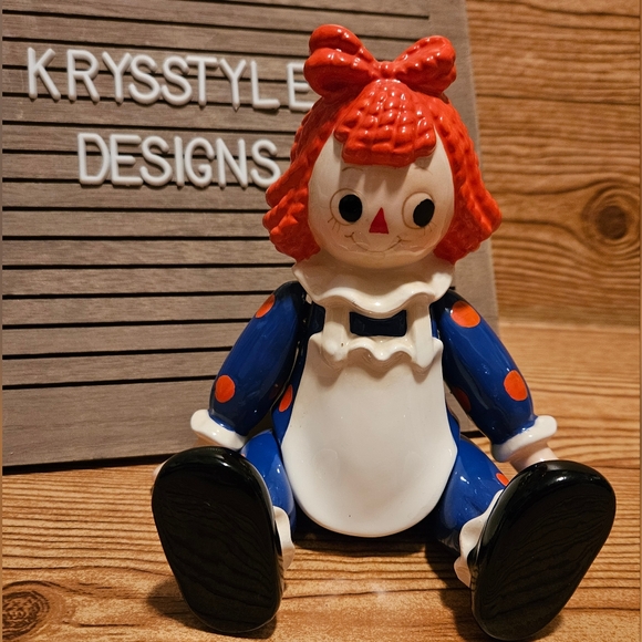 Schmid Other - Vintage Schmid Raggedy Ann Poseable Music Box Figure